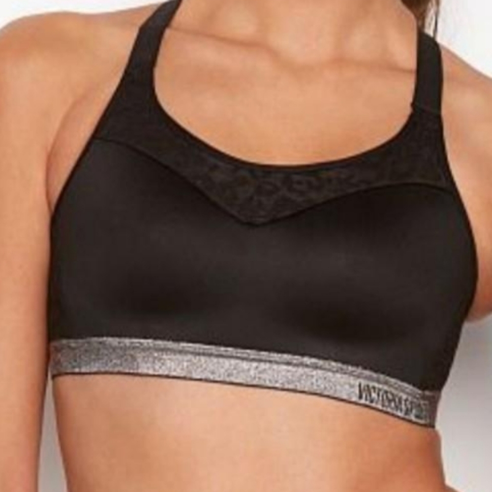 Women's Victoria's Secret In Incredible Lightweight Black Silver Bra 34C